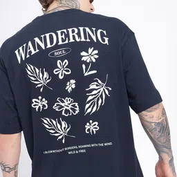 glitchez Men Printed Drop-Shoulder Sleeves Oversized T-shirt-picture-36