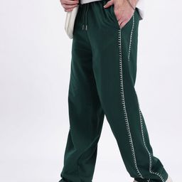 glitchez Men Relaxed Fit Contrast Stitch Trousers-picture-42