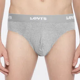 Levis Men Grey Melange Solid Briefs BF-100CA-1PK-STYLE-009-37 image 1