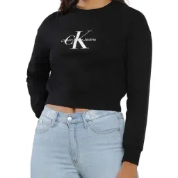 Calvin Klein Jeans Black Logo Regular Fit Sweatshirt-picture-38