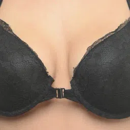 Da Intimo Black Under Wired Padded Front Open Bra image 4