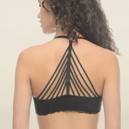 Da Intimo Black Under Wired Padded Front Open Bra image 2