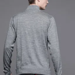 Raymond Men Solid High Neck Pullover image 4