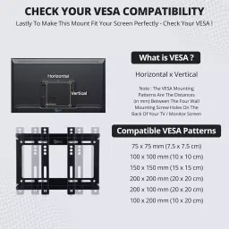 Robustt Premium Heavy Duty Fixed TV Wall Mount Bracket, Small (Pack of 5) image 5
