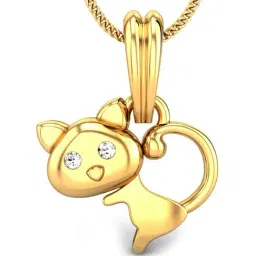 Candere By Kalyan Jewellers 18k Yellow Gold and Diamond Pendant for Kids-picture-20