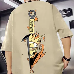 JUMPCUTS Men Printed Drop-Shoulder Sleeves Slim Fit T-shirt image 2