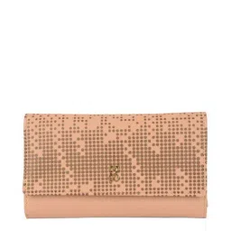 Baggit Pink Printed Tri-Fold Wallet for Women-image-46