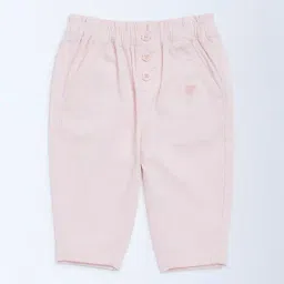 HOP Baby by Westside Pink Solid High-Rise Cotton-Blend Pants-image-78