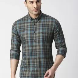 Dragon Hill Multi Slim Fit Checks Shirt-image-10