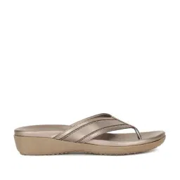Bata Women's Metallic Thong Wedges-picture-24