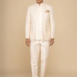 Neumen Self Design 2-Piece Bandhgala Set-image-14