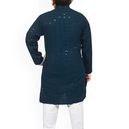 Kidotsav Boys Ethnic Motifs Embroidered Regular Kurta with Pyjamas image 3