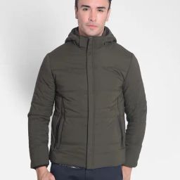 Crimsoune Club Dark Olive Regular Fit Hooded Jacket-picture-7