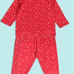 MINIKLUB Kids Red Graphic Print Top with Pants-image-33