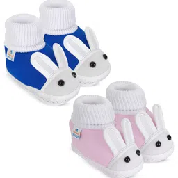 NESKA MODA Kids Set of 2 Cotton Booties image 5