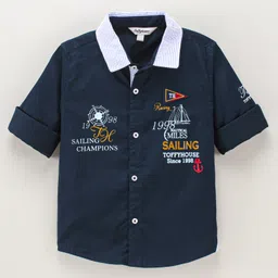 ToffyHouse Full Sleeves Striped Shirt - Blue-picture-13