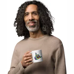 Mr UVD White Ceramic Cup image 4