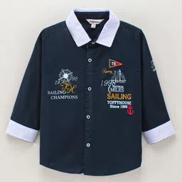 ToffyHouse Full Sleeves Striped Shirt - Blue image 2