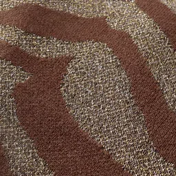 Yellow Apple Knitted Full Sleeves Pullover Sweater with Striped Design - Brown image 4