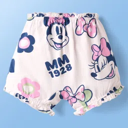 Babyoye Disney Interlock Knit Bloomers With Minnie Mouse Family Graphics Pack Of 2 - White & Light Green image 5