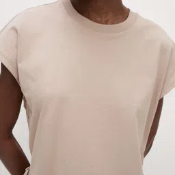 Marks & Spencer Women High Neck Raw Edge T-shirt image 4