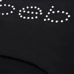 bebe Women Black Cropped Sweatshirt image 4