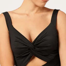 DressBerry Twisted Twirl Tie-Up Crop Top image 3