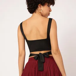 DressBerry Twisted Twirl Tie-Up Crop Top image 5
