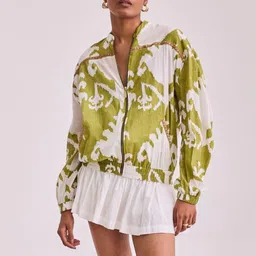 Urban Suburban Women Bomber with Embroidered Jacket-image-9