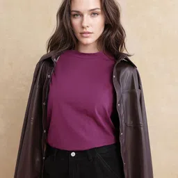 RAREISM Women Typography Printed Cut Outs T-shirt-image-58