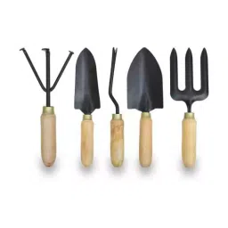 JetFire Wooden Work Set of Cultivator, Hand Rack, Transplanter, Weeder, Trowel Garden Tool Kit-picture-25