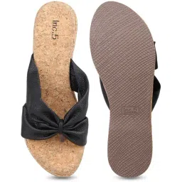 Inc.5 Women's Black Cross Strap Sandals image 4