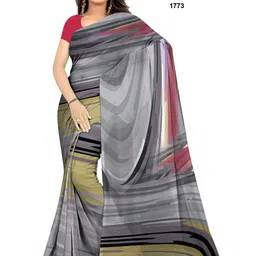 SHIVAM FABRICS Poly Georgette Saree image 1