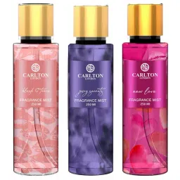 Carlton London Blush and Tease and Juicy and New Love Body Mist for Women Pack of 3-picture-17