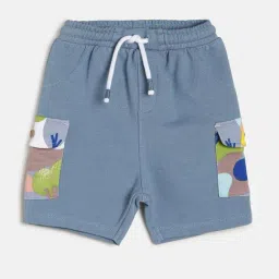 MINIKLUB Kids Blue Solid Shorts-picture-15