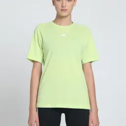 adidas Lime Green Logo Print T-Shirt-picture-23