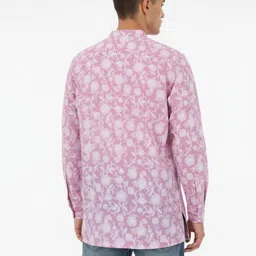 Anouk Rustic Floral Printed Band Collar Straight Kurta image 4