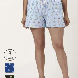 Dreamz by Pantaloons Black Blue Cotton Printed Shorts-picture-18