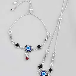 Sangria Silver-Plated Artificial Beads Anklet image 4
