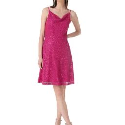Kazo Sequin Cowl Neck Dress-picture-6