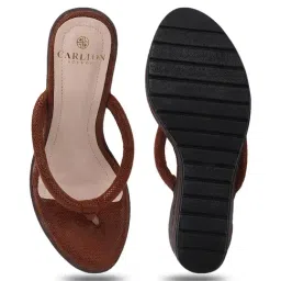 Carlton London Women's Brown Casual Sandals image 4