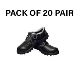Safe Dot Steel Toe Safety Shoe Low Ankle PVC Sole Black for Industrial Use UK8, SS-05 (Pack of 20 Pair) image 4