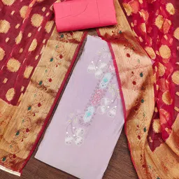 KIMISHA Embroidered Unstitched Dress Material-picture-14