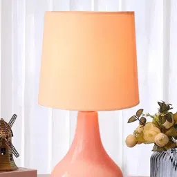 Homesake Pink Ceramic Modern Classic Bedside Desk Farmhouse Table Lamp-image-89