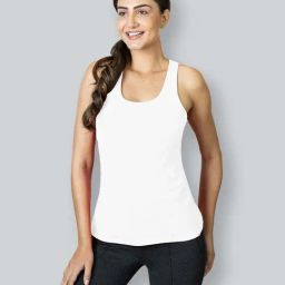 Lyra White Cotton Plain Tank Top-picture-48