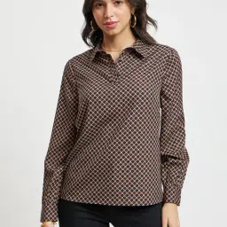 Fablestreet Brown & Black Printed Top-picture-16