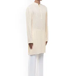 SDS By Kushal Shah Men Floral Embroidered Kurta with Trousers image 2