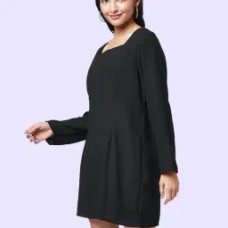 YU by Pantaloons Black A-Line Dress image 4