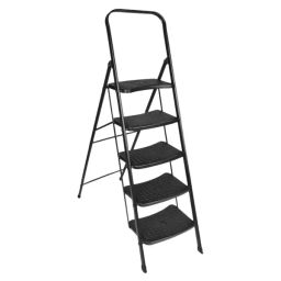 Bathla Steel Ladder R4SL 5 Step Foldable Black-picture-13