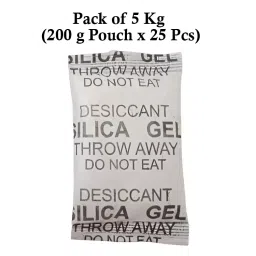 Ecofresh 200 g Silica Gel Granules in Paper Pouch White Color Desiccant for Absorbing Moisture (Pack of 25 Pcs) image 2